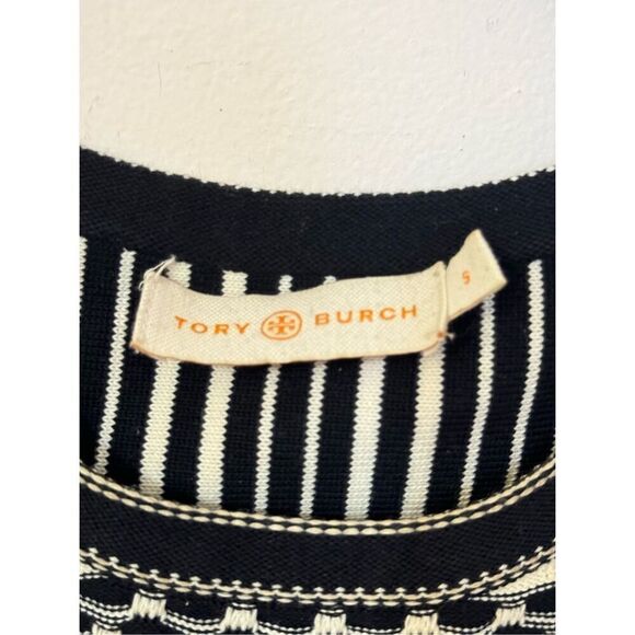 Tory Burch Black and White Knit Sweater Vest Top S - Picture 3 of 5